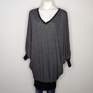 Mark & Estel oversized grey cotton tshirt dress L